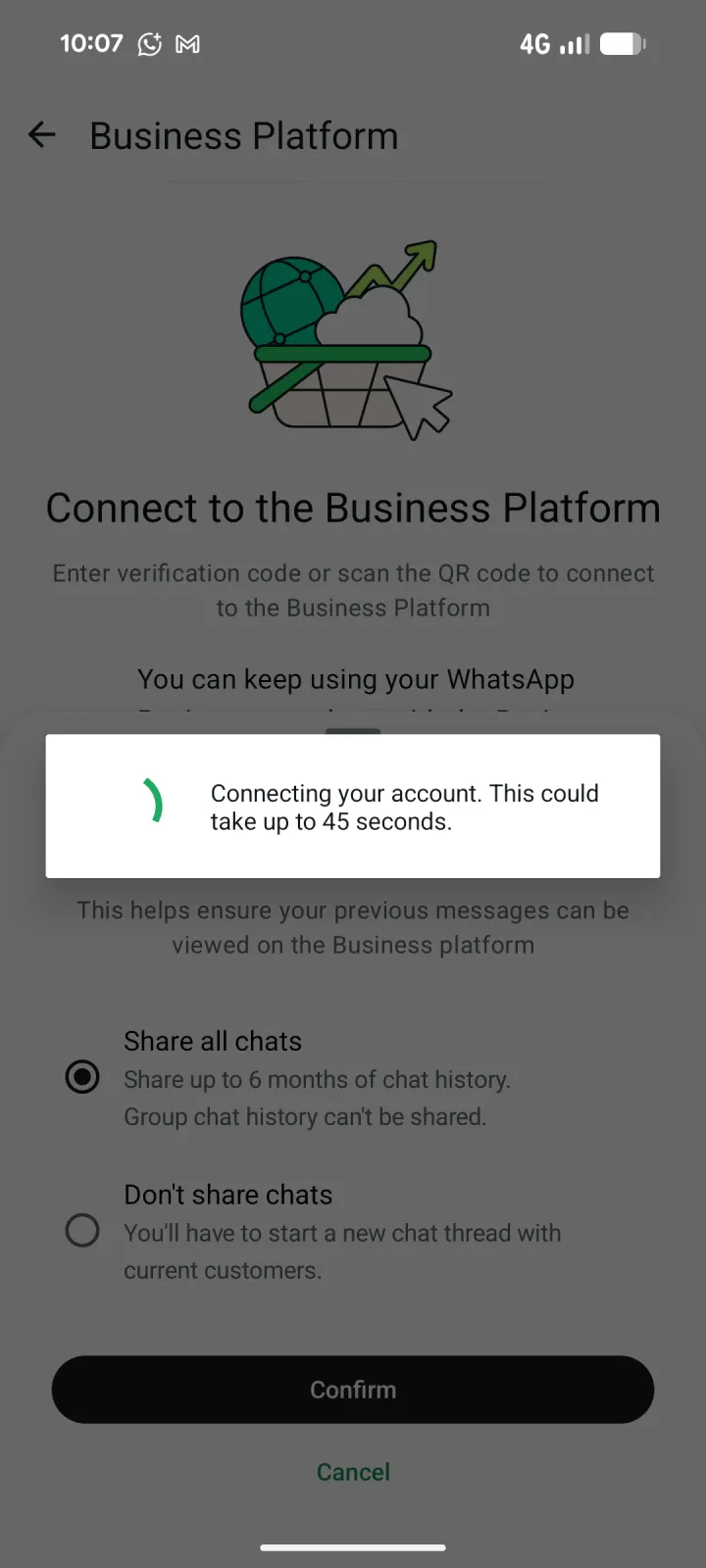 WhatsApp Företag ansluter kontot till Företagsplattformen